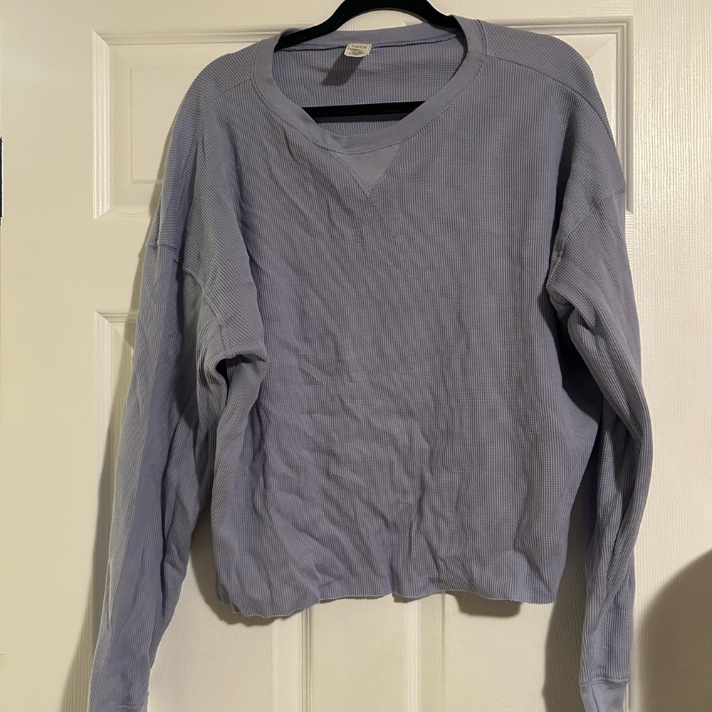 Women's Light Blue Crew Neck Sweater
